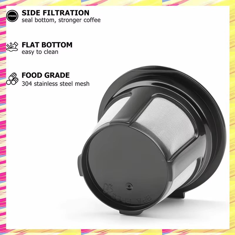 ABJJ Reusable K Cups for K Mini, K Elite, K Classic, K Compact, K Latte, K Select and All 2.0 & 1.0 Coffee Makers